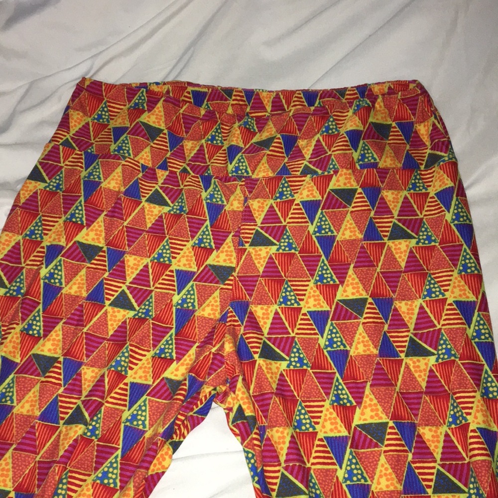 LuLaRoe Tall And Curvy Wide Waistband high rise colorful Leggings - Picture 2 of 4